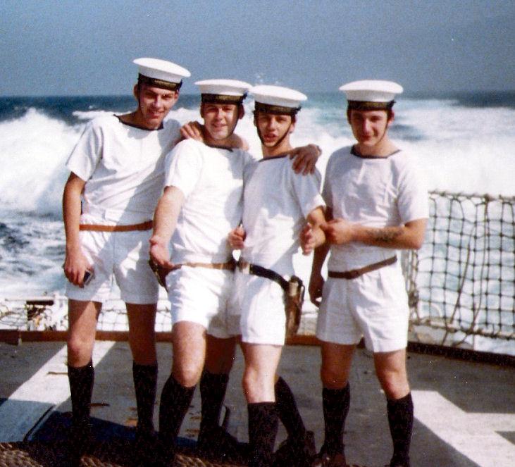 81_H_Gib Straits.jpg - Stu Storer, Mark Haynes, Bruce Marriott & Slinger Gib Straits 1981